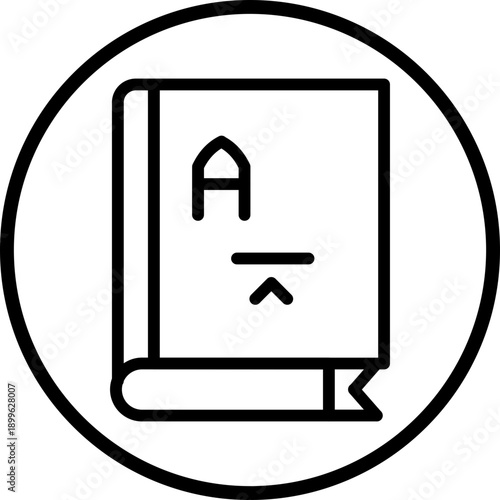 Dictionary line icon style