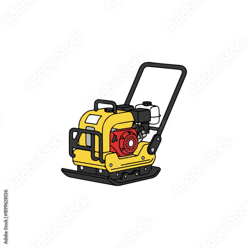 Vibratory Plate Compactor Machine for Construction and Roadwork.