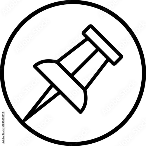 Push Pin line icon style