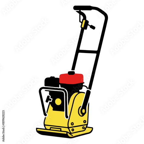 Vibratory Plate Compactor for Construction and Landscaping Projects.