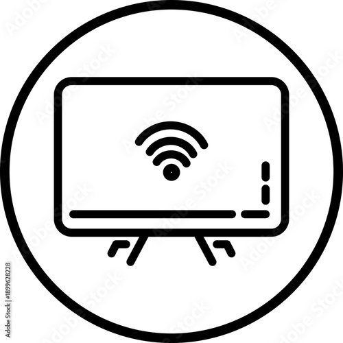 Smart Tv line icon style