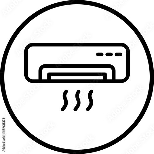 Air Conditioner line icon style