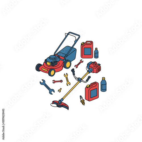 Lawn Mower and Trimmer Maintenance Tools and Supplies.