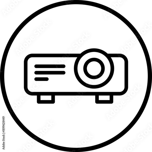 Projector line icon style