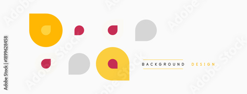 Minimalist design features geometric shapes, muted colors, soft background. Simple composition creates modern aesthetic.