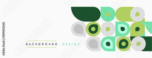 Abstract geometric shapes, muted colors, simple design. Background features circles, squares, rectangles. Minimalist aesthetic, clean presentation.