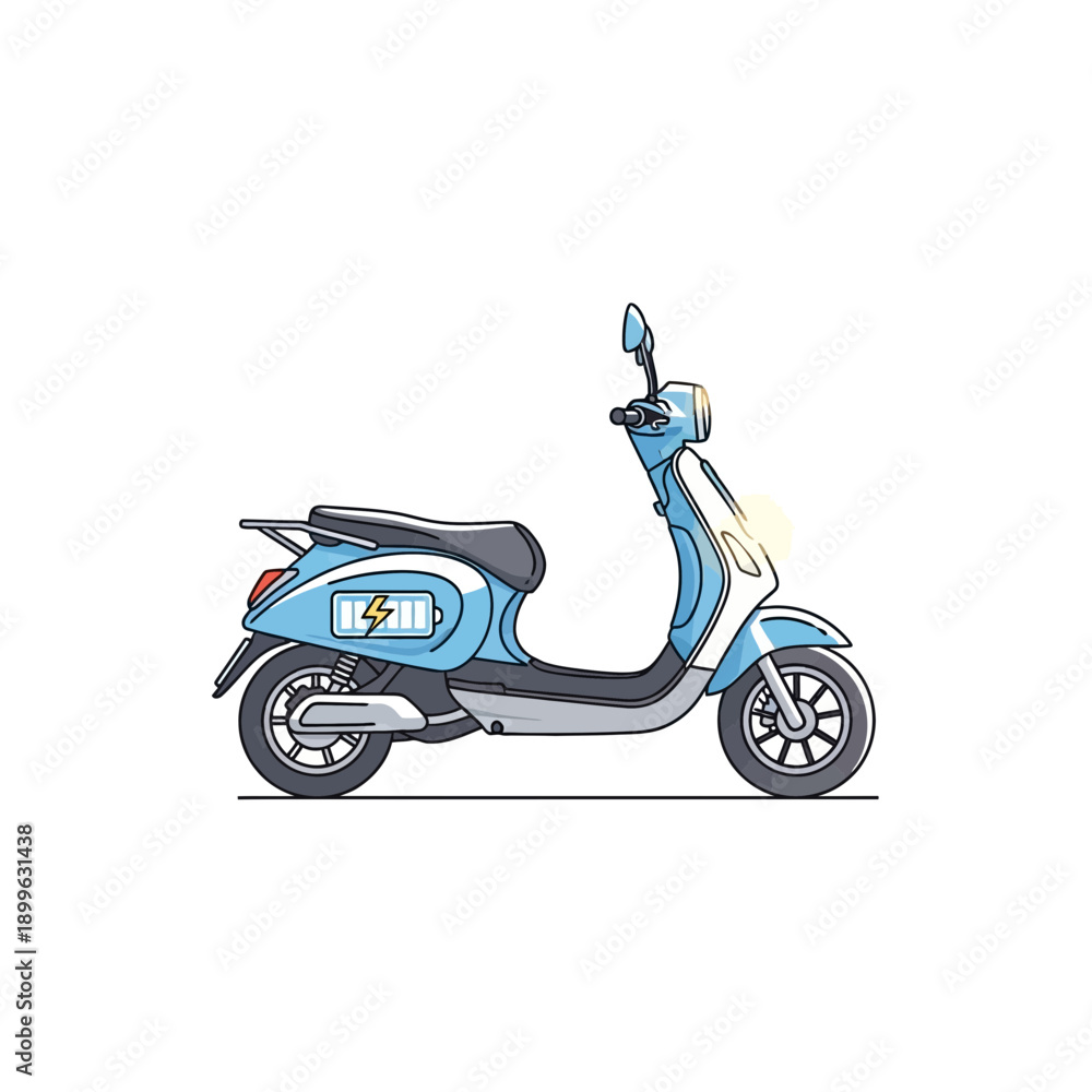 Obraz premium Stylish electric scooter on a clean background.
