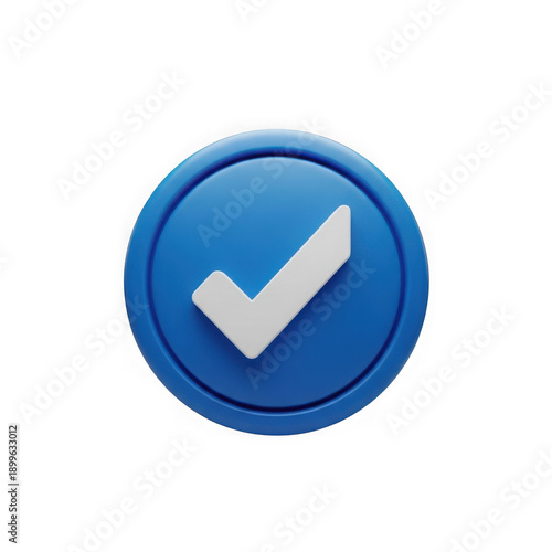 Blue circle icon with white checkmark on transparent background Free Download Blue circle icon with white checkmark on transparent background - GFXLoad