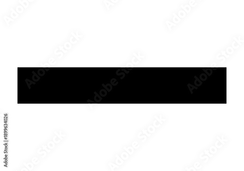 Línea horizontal negra gruesa de forma rectangular 
