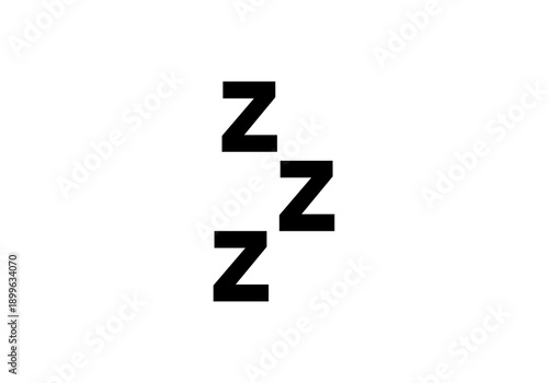 Tres letras z de color negro simbolizando el sueño 