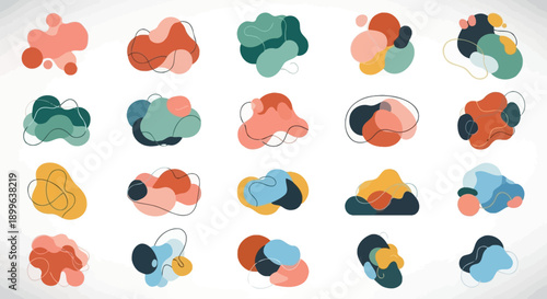 Abstract Colorful Shapes and Forms.