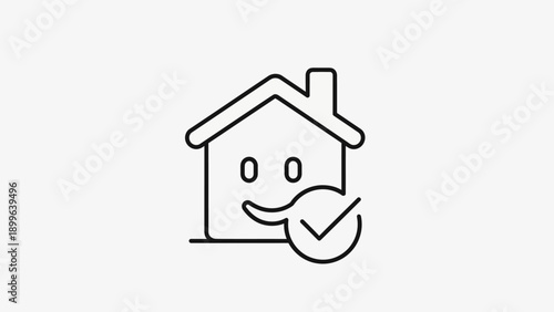 House icon with checkmark for home verification success