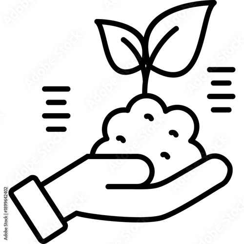 Tree Planting Icon Vector Element