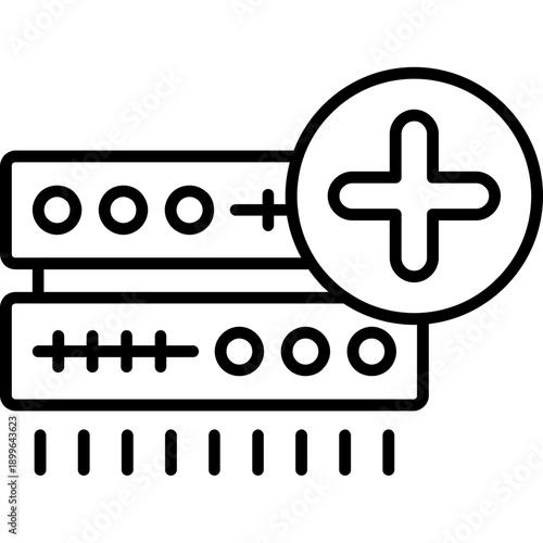 RAID Storage Icon Vector Element