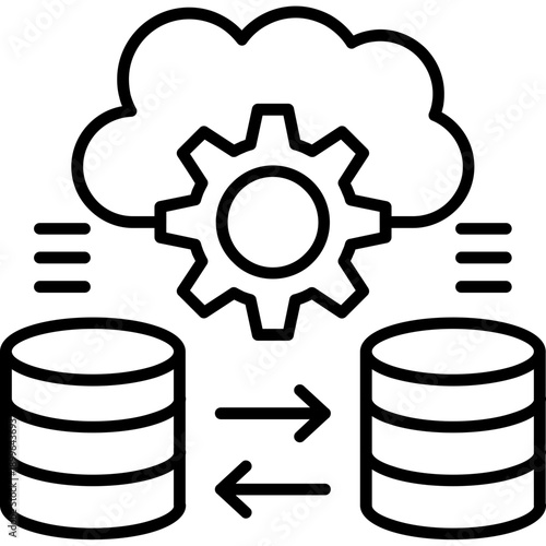Data Replication Icon Vector Element