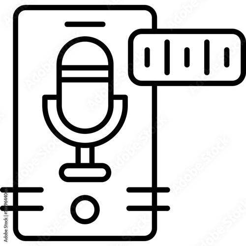 Voice Assistant Icon Vector Element