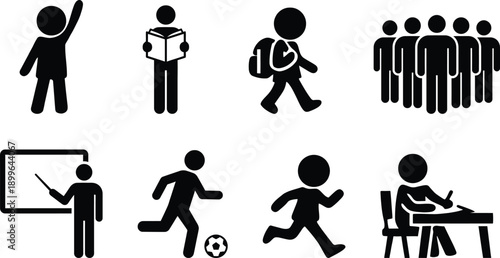 Diverse icons representing various activities and professions