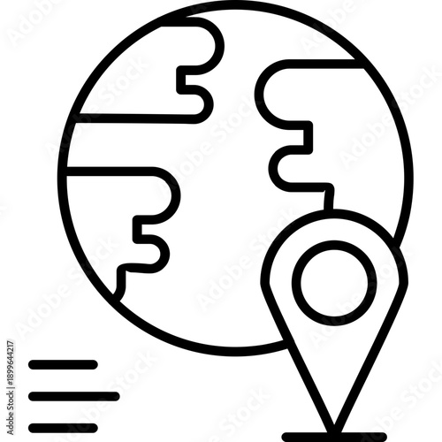 Geofencing Icon Vector Element