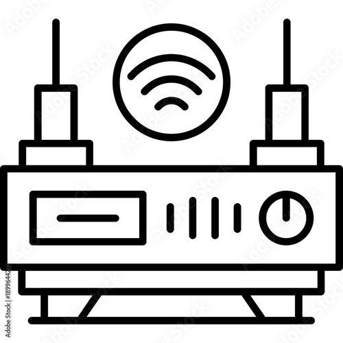 Wi-Fi Router Icon Vector Element