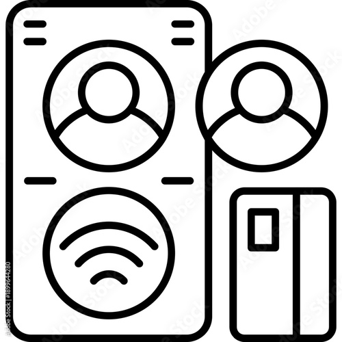 Intercom System Icon Vector Element