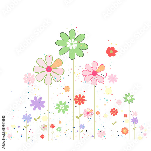 Colorful spring flower design