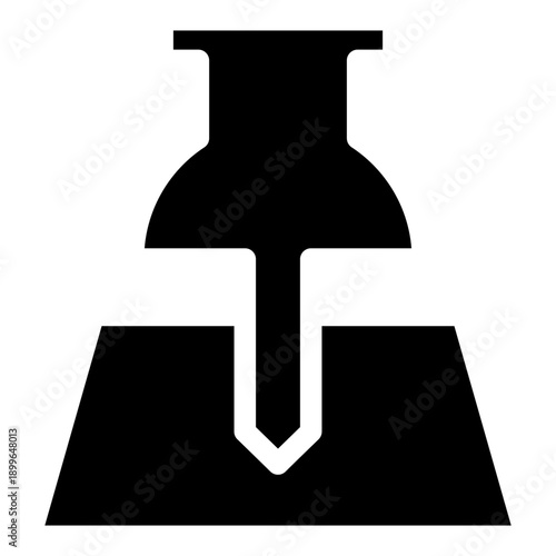 Push Pin Glyph Icon