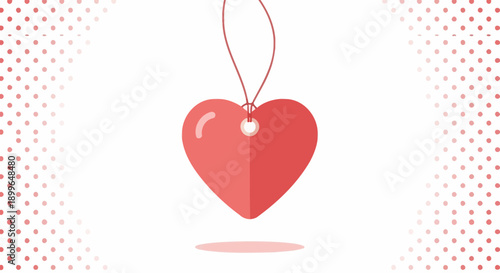 Charming Heart Shaped Tag With A Delicate String Decoration