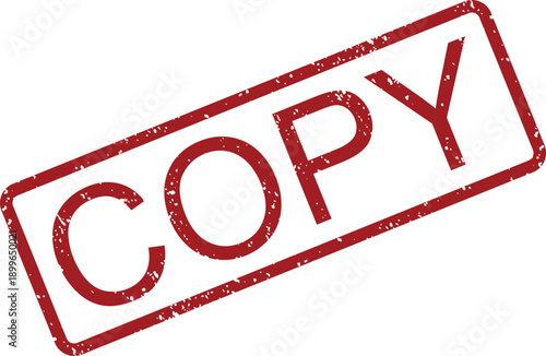 A distinctive red rubber stamp with a grunge texture shows the word COPY in bold capital letters