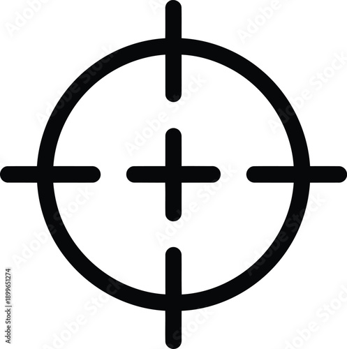 target symbol with crosshair for aiming or focusing purposes