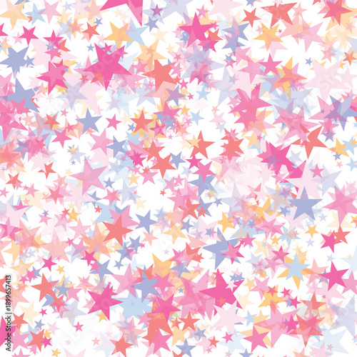 Bright Color stars confetti background. Splash effect banner. Vector abstract illustration with blurred drops of rain for wallpaper, wrapping paper, backdrop, poster, decorative designs.