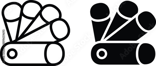 Roll of toilet paper with sheets fanning out