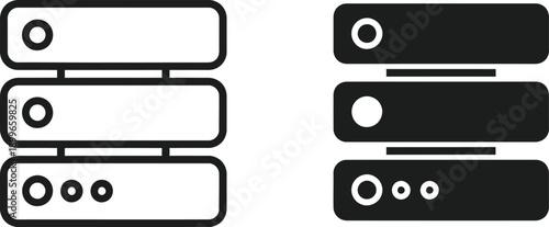 Server Room Equipment Illustration