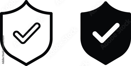 Shield Checkmark Security Icons