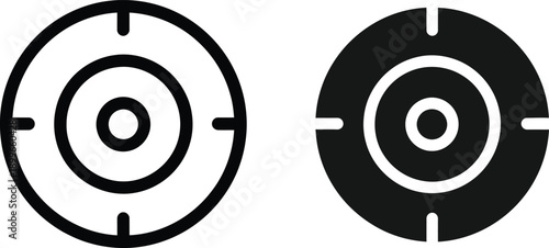 Target Practice Aiming Bullseye Icons
