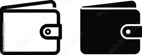 Wallet icons in black and white