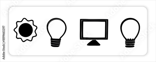 Flat Design Icon Set for Business, Technology, and Digital Concepts