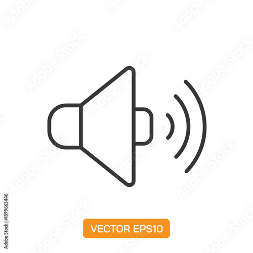 Audio Icons. Thin Line Symbol Elements Collection.