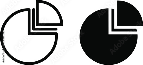 Black and White Pie Chart Graphics