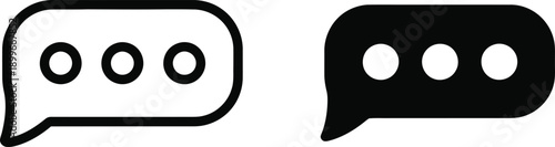 Chat Bubble Icons with Three Dots