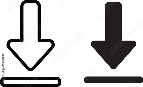 Download icons with arrows pointing downwards