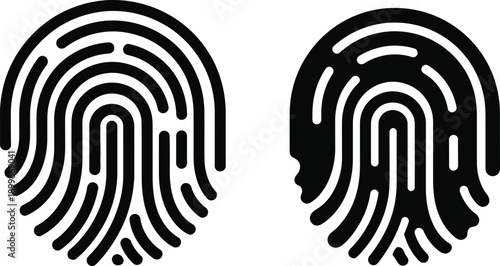 Fingerprint Silhouettes Identification Concept
