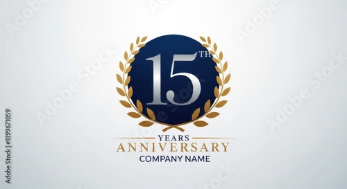 Celebrating 15 Years - A Company Anniversary Logo Design.