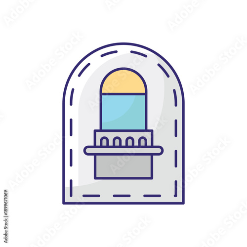 Visa Stamp Vector Icon which can easily modify or edit