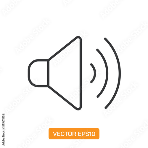 Audio Icons. Thin Line Symbol Elements Collection.