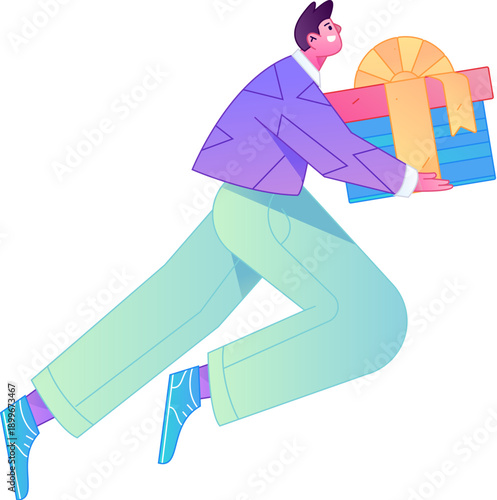 Professional sketch illustration of a figure holding a gold coin, depicting its body movements.
