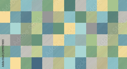 Vintage inspired gingham check fabric pattern