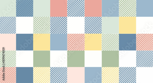 Classic gingham check cotton fabric pattern