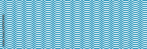 Seamless Wave Pattern, Hand drawn water sea vector background. Wavy beach print, curly grunge paint lines,