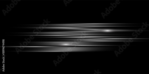 Colorful light trails, long time exposure motion blur effect. Red and blue glowing neon lights lines. Red blue special effect, speed police line. Magic of moving fast lines. Eps 10