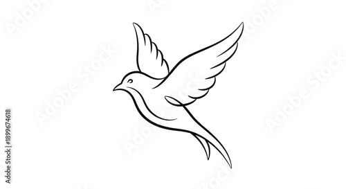 a-bird-formed-from-continuous-curves-line-art